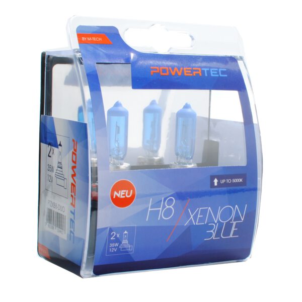 Powertec Xenon Blue H8 12V DUO