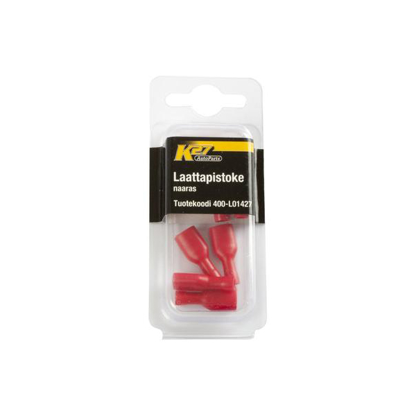 Juhtmeotsik (emane) 6.3mm - 10tk