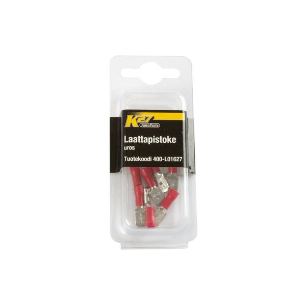 Juhtmeotsik (isane) 6.3mm - 10tk