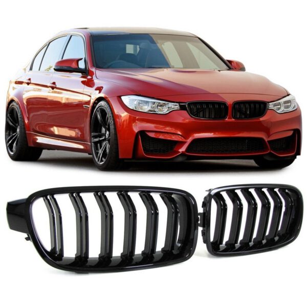 BMW F30/F31 mustad neerud (läikiv)