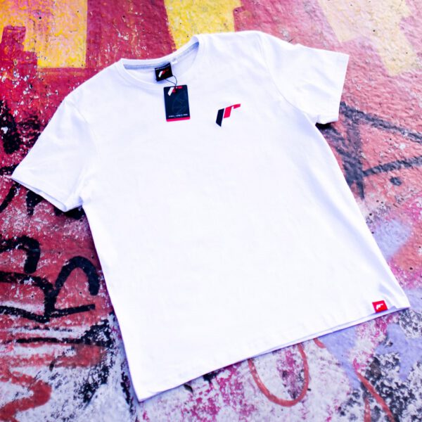 JR T-särk Japan Racing väike logo valge