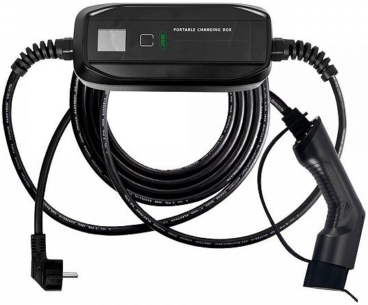 ELEKTRIAUTO MOBIILNE LAADIMISJAAM 16A/3,68KW, KAABEL TYPE2, LED + DISPLEI, IP66 JBM