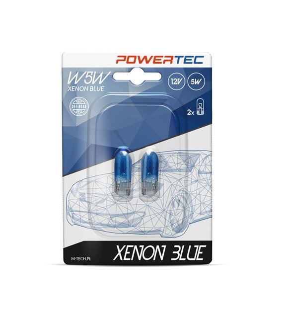 Powertec Xenon Blue W5W T10 5W 12V 2tk