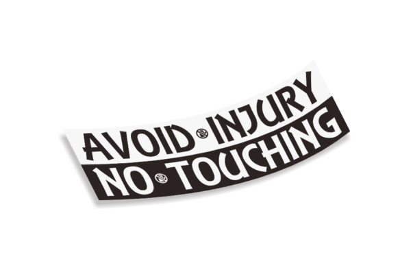 Slap Sticker Avoid injury no touching