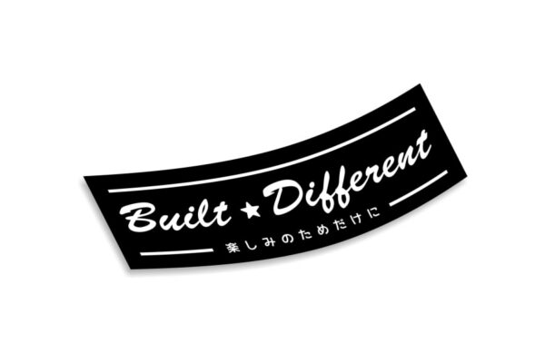 Slap Sticker Built Different black/white