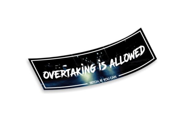 Slap Sticker Overtaking is allowed