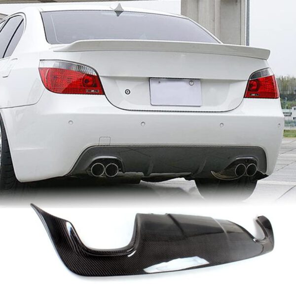BMW E60/E61 M-Pakett difuusor (2 summuti ava) - Carbon Optic