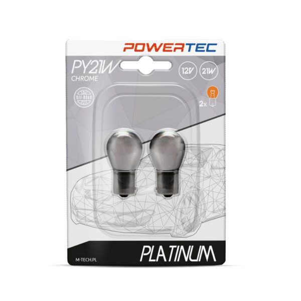 PowerTec Platinum chrome PY21W suunatule pirnid (BAU15s)