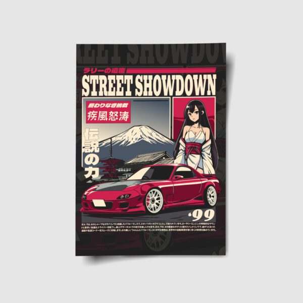 Street Showdown RX-7 Poster