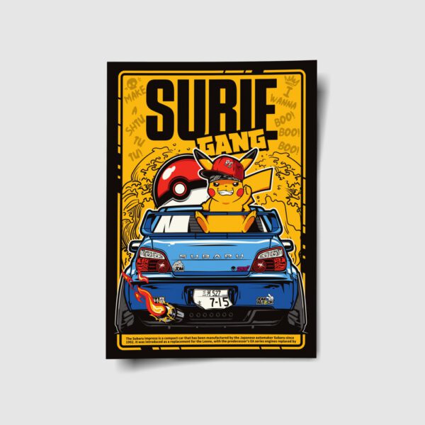 Subie Gang Pikachu Pokemon Poster