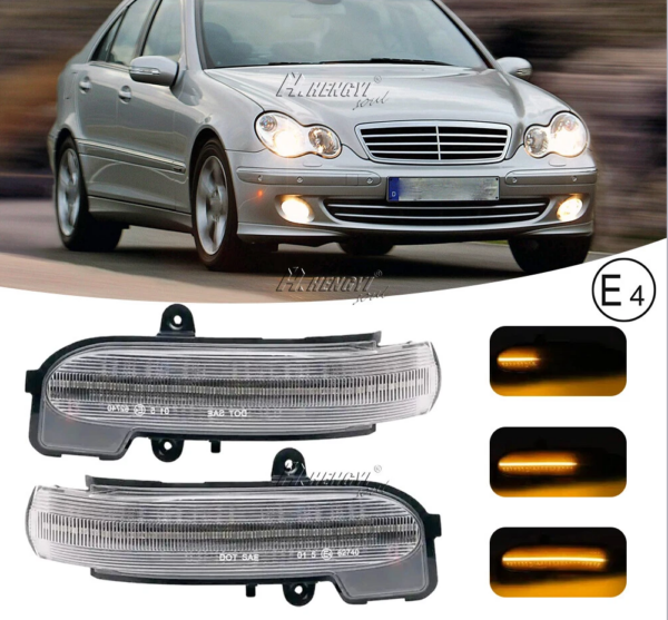 Mercedes-Benz W203 peegli dünaamilised LED suunatuled